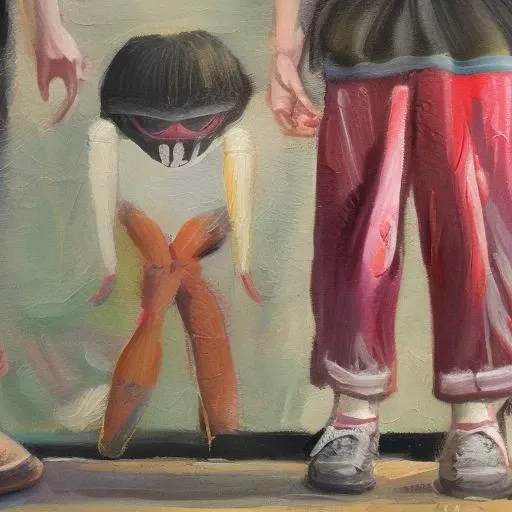 a painting by mse, highly detailed brushstrokes, a creepy painting of a little husk, child wearing a bloody mask, (creepy mask, mask covering eyes:1.2) <lora:rzMacabre21_21V10:0.8>, closeup portriat