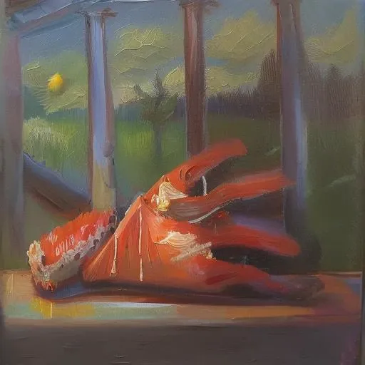 a painting by mse, highly detailed brushstrokes, a creepy painting of anguish, pain, distraught, sadness, surreal, rule of thirds, color accents <lora:rzMacabre21_21V10:0.8>
