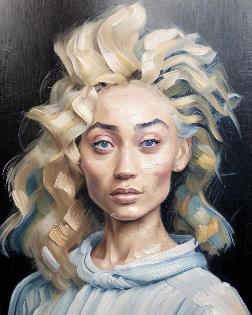 (a painting by mse) closeup portrait of RoxieCipher <lora:impasto painting:0.5>