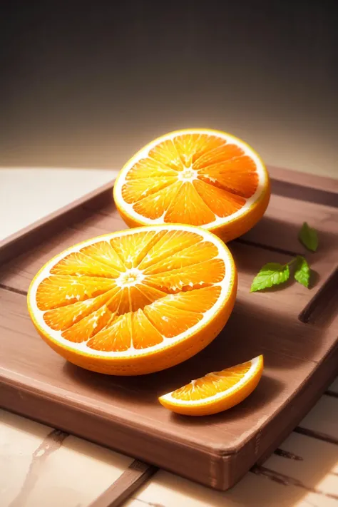 masterpiece, high quality, best quality, oranges, lying on the table, foodphoto, <lora:foodphoto:0.6>,