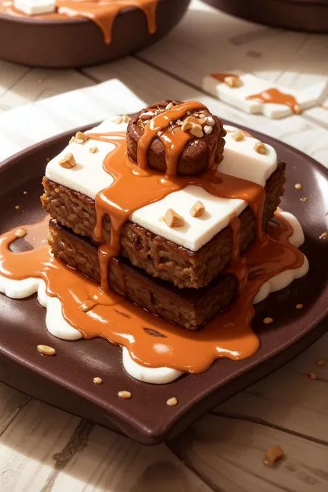 masterpiece, high quality, best quality, Caramel, foodphoto, <lora:foodphoto:0.6>,