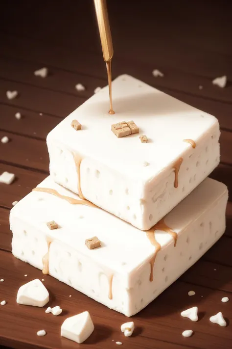 masterpiece, high quality, best quality, white chocolate bar, foodphoto, <lora:foodphoto:0.6>,