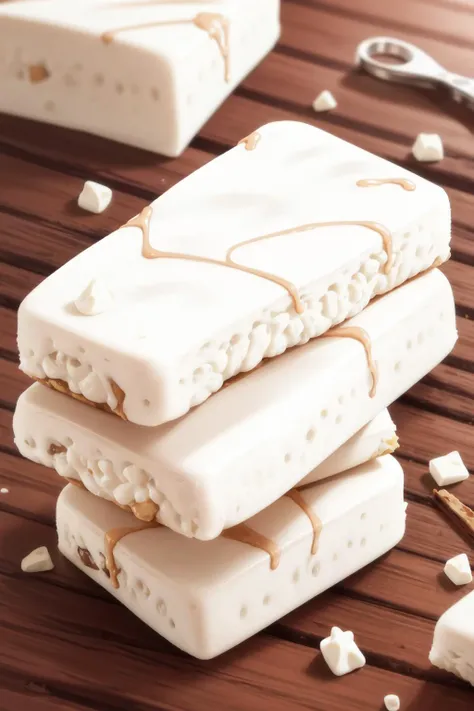 masterpiece, high quality, best quality, white chocolate bar, foodphoto, <lora:foodphoto:0.6>,