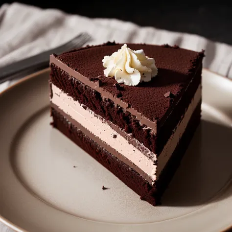 RAW photo, chocolate cake, foodphoto, professional colour grading, soft shadows, no contrast, clean sharp focus, foodphoto, <lora:foodphoto:0.3>