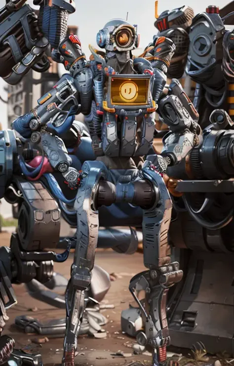 masterpiece, best quality,
full body, simple background,
Pathfinder\(apex legends\), 1 robot, science fiction,smile icon,
realistic, outdoors, street,