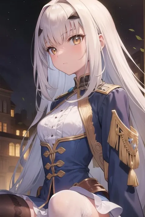 melusine, <lora:melusine-lora-nochekaiser:1>,
melusine, (brown eyes:1.5), long hair, white hair, sidelocks, (small breast:1.2),
BREAK blue dress, dress, frills, long sleeves, thighhighs, thighs, white thighhighs,
BREAK looking at viewer,
BREAK outdoors,
BREAK <lyco:GoodHands-beta2:1>, (masterpiece:1.2), best quality, high resolution, unity 8k wallpaper, (illustration:0.8), (beautiful detailed eyes:1.6), extremely detailed face, perfect lighting, extremely detailed CG, (perfect hands, perfect anatomy),