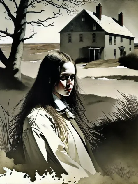 <lora:AndrewWyeth:1>a moth by Andrew Wyeth