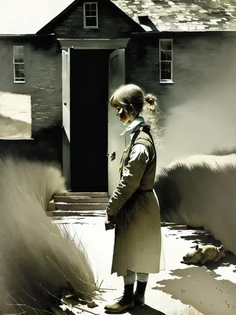 <lora:AndrewWyeth:1>artwork by Andrew Wyeth Arkhip Kuindzhi