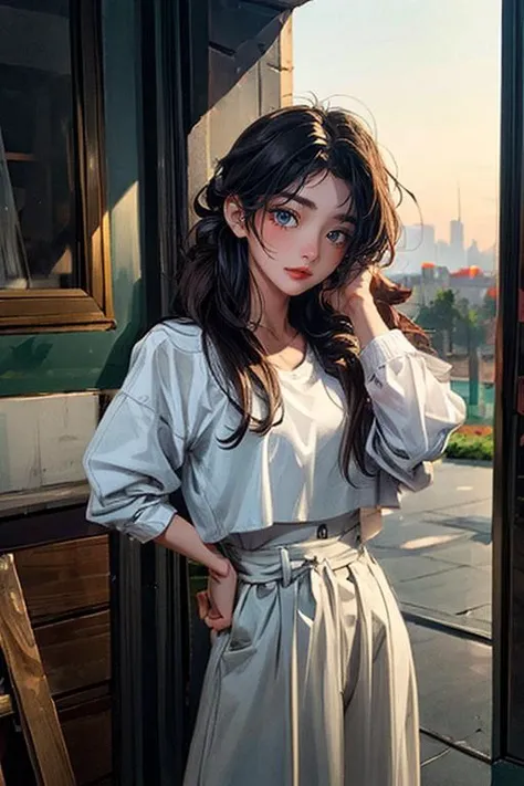 (masterpiece, best quality:1.3)
<lora:chinaDollLikeness_v10:1.00>,
Standing with one hand behind the head,
<lyco:GoodHands-beta2:1.00>,
<lora:add_detail:1.00>,