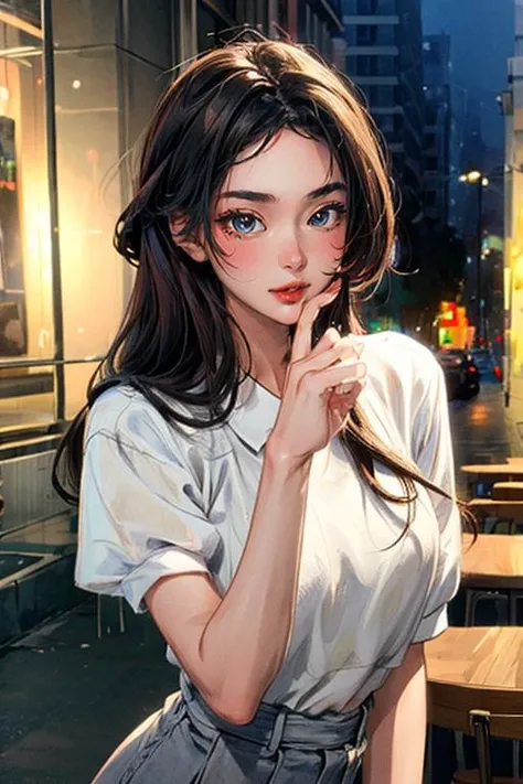 (masterpiece, best quality:1.3)
<lora:chinaDollLikeness_v10:1.00>,
Posing as if blowing a kiss,
<lyco:GoodHands-beta2:1.00>,
<lora:add_detail:1.00>,