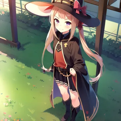 masterpiece, 8k wallpaper, best quality, 1girl, SweepTosho, <lora:SweepTosho_V2>, smile, blush, looking at the viewer, grass, standing,