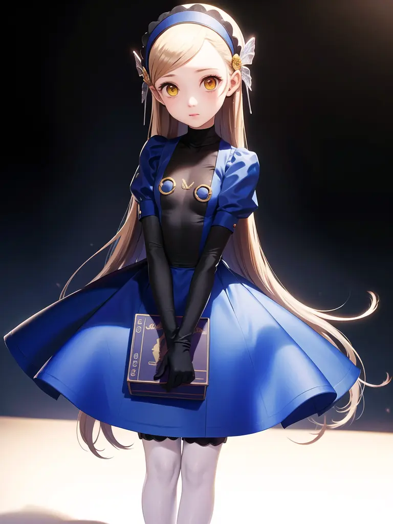 1girl, solo,(best quality),(masterpiece:1.1), full body, dynamic angle, looking_at_viewer, neck_ribbon, cute, clear facial skin,