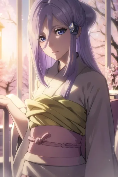 sodenoshirayuki, <lora:sodenoshirayuki-lora-nochekaiser:1>,
sode no shirayuki, long hair, blue eyes, hair ornament, purple hair, flower, hair flower, light purple hair,
BREAK japanese clothes, kimono, sash, obi,
BREAK outdoors,
BREAK looking at viewer, (cowboy shot:1.5),
BREAK <lyco:GoodHands-beta2:1>, (masterpiece:1.2), best quality, high resolution, unity 8k wallpaper, (illustration:0.8), (beautiful detailed eyes:1.6), extremely detailed face, perfect lighting, extremely detailed CG, (perfect hands, perfect anatomy),
