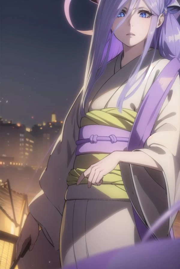 sodenoshirayuki, <lora:sodenoshirayuki-lora-nochekaiser:1>,
sode no shirayuki, long hair, blue eyes, hair ornament, purple hair, flower, hair flower, light purple hair,
BREAK japanese clothes, kimono, sash, obi,
BREAK outdoors,
BREAK looking at viewer, (cowboy shot:1.5),
BREAK <lyco:GoodHands-beta2:1>, (masterpiece:1.2), best quality, high resolution, unity 8k wallpaper, (illustration:0.8), (beautiful detailed eyes:1.6), extremely detailed face, perfect lighting, extremely detailed CG, (perfect hands, perfect anatomy),