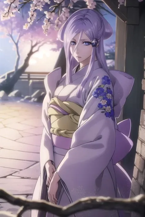sodenoshirayuki, <lora:sodenoshirayuki-lora-nochekaiser:1>,
sode no shirayuki, long hair, blue eyes, hair ornament, purple hair, flower, hair flower, light purple hair,
BREAK japanese clothes, kimono, sash, obi,
BREAK outdoors,
BREAK looking at viewer, (cowboy shot:1.5),
BREAK <lyco:GoodHands-beta2:1>, (masterpiece:1.2), best quality, high resolution, unity 8k wallpaper, (illustration:0.8), (beautiful detailed eyes:1.6), extremely detailed face, perfect lighting, extremely detailed CG, (perfect hands, perfect anatomy),