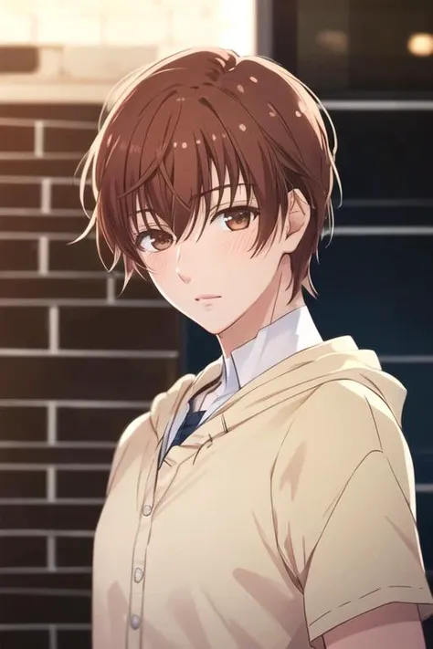 (best quality:1.1), (masterpiece:1.4), photorealistic, looking at viewer, upper body, depth of field, , (realistic:1.4), 1boy, solo, male focus, <lora:takumi_kijima:0.92>, takumi_kijima, brown hair, brown eyes, , ,