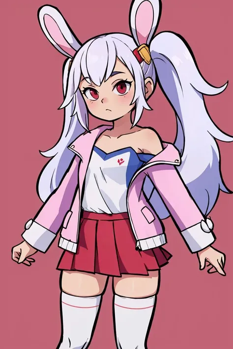 <lora:Style_of_the_Winds:0.8>, , masterpiece, best quality, highres, aalaffey, long hair, collarbone, white shirt, white camisole, off shoulder, pink jacket, open clothes, long sleeves, pleated skirt, red skirt, white thighhighs, <lora:laffey_(azur_lane)_v1:0.7>,