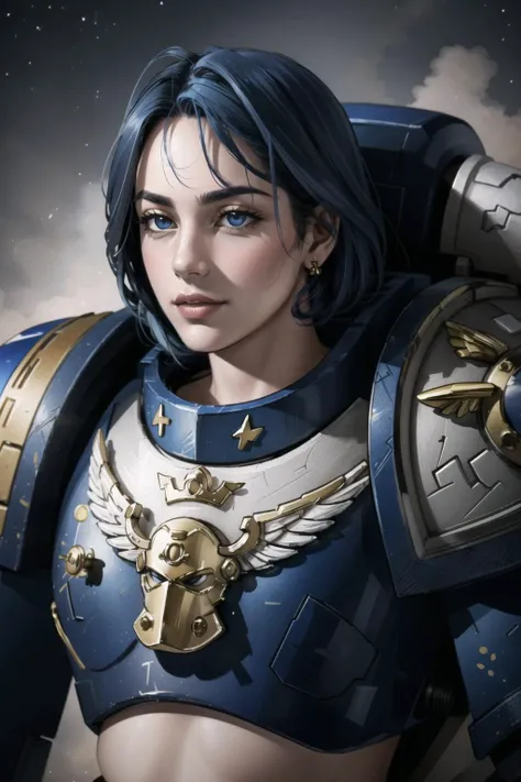 best quality, intricate details,realistic, photorealistic,
1girl, <lora:ouroKroniiHololive_v10:0.8> ouro kronii, dark blue hair,
<lora:astartes-994it-novae:0.8> astartes, black space marine armor, warhammer 40k,