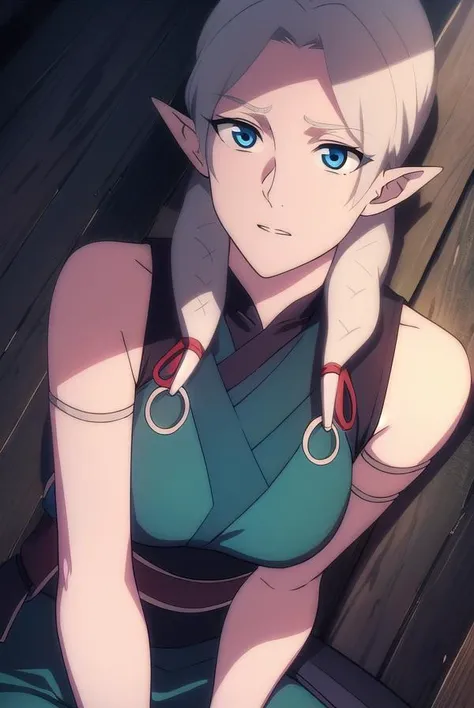 fymryn, <lyco:fymrynv2-lyco-nochekaiser:1>,
fymryn, blue eyes, grey hair, pointy ears, braid, hair braid, elf,
BREAK bare shoulders, sleeveless, pants, sash, toeless legwear, green dress,
BREAK looking at viewer,
BREAK outdoors,
BREAK <lyco:GoodHands-beta2:1>, (masterpiece:1.2), best quality, high resolution, unity 8k wallpaper, (illustration:0.8), (beautiful detailed eyes:1.6), extremely detailed face, perfect lighting, extremely detailed CG, (perfect hands, perfect anatomy),