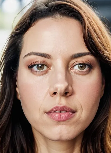 close up portrait of sks woman , by Flora Borsi, style by Flora Borsi, bold, bright colours, ((Flora Borsi)), by Henri Cartier-Bresson, <lora:lora-small-aubrey-plaza-v1:1>