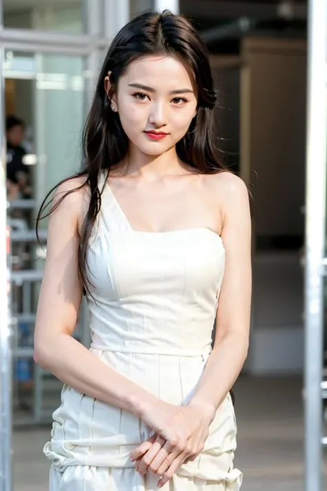 masterpiece, best quality, 1girl, aqua eyes, black hair, closed mouth, multicolored background, looking at viewer, outdoors, solo, upper body, alluring, clean, beautiful face, pure face, pale skin, sexy pose,long hair, ((perfect female figure)), mature female, milf, narrow waist, chinese deity,