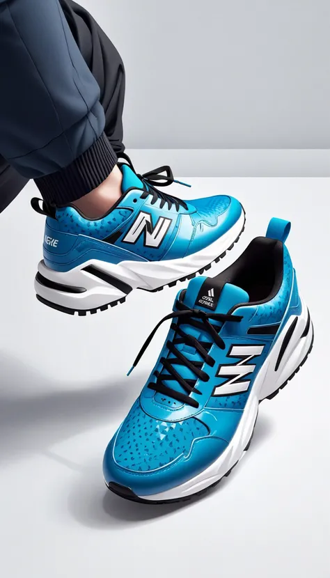 advertising poster style sneaker, professional, modern, product-focused, commercial, eye-catching, highly detailed