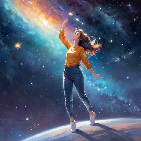 A girl and the star