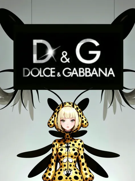 Dolce Gabbana, Anime Style, Avant Garde, Kawaii, Serene escape Insectoid features Animal costume Suspended animation