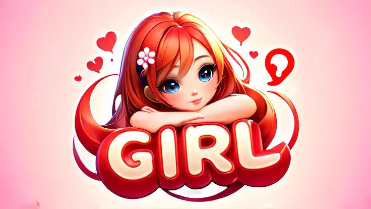 (GIRL text logo),girl,<lora:Harrlogos_v1.1:1>,