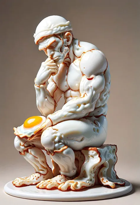 masterpiece, best quality, 4K, 8K, ultra detailed,
ral-friedegg, Le Penseur, The Thinker,