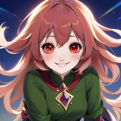 1girl, happy, smiling, anime,