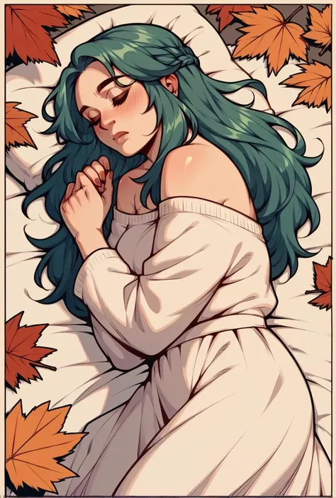 score_9,score_8_up,score_7_up,score_6_up,score_5_up,score_4_up rating_explicit,nsfw, autumn, cowboy shot, sleeping, tyrande whisperwind, <lora:sdxlpony_campaign:0.8> campaign, border