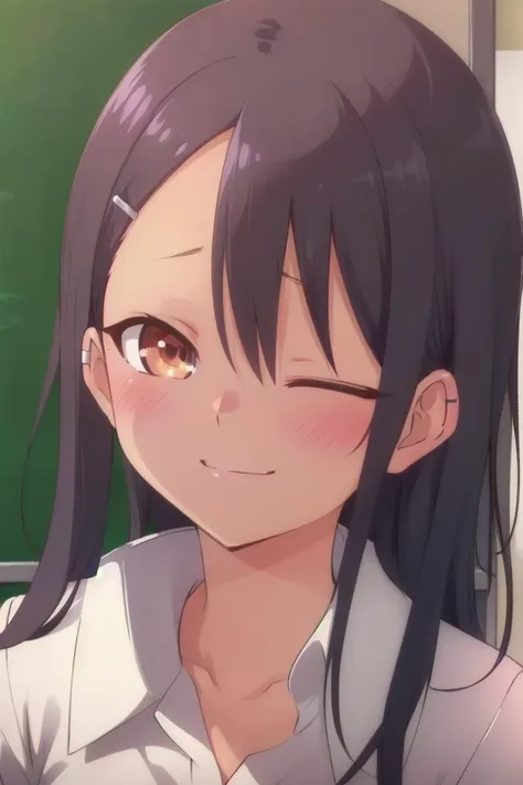 <lora:nagatorosd-000015:0.6>
a girl nagatoro hayase standing in a japanese school hallway, she is wearing a collared white shirt, hair clip,
she has a smug expression and a smirk on her face, her mouth is closed, her face is hyper detailed, amber eye color
draw it in the style of Don't Toy with Me, Miss Nagatoro,
The soft lighting and detailed surroundings create an immersive environment where imagination runs wild
hyper-detailed,hyper-detailed face, high quality visuals, dim Lighting, sharply focused, octane render, 8k UHD