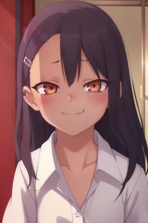 <lora:nagatorosd-000015:0.6>
a girl nagatoro hayase standing in a japanese school hallway, she is wearing a collared white shirt, hair clip,
she has a smug expression and a smirk on her face, her mouth is closed, her face is hyper detailed, amber eye color
draw it in the style of Don't Toy with Me, Miss Nagatoro,
The soft lighting and detailed surroundings create an immersive environment where imagination runs wild
hyper-detailed,hyper-detailed face, high quality visuals, dim Lighting, sharply focused, octane render, 8k UHD