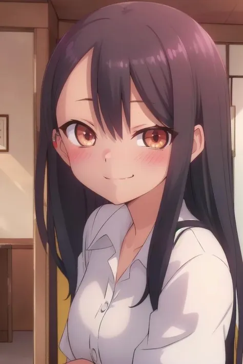 <lora:nagatorosd-000015:0.6>
a girl nagatoro hayase standing in a japanese school hallway, she is wearing a collared white shirt, hair clip,
she has a smug expression and a smirk on her face, her mouth is closed, her face is hyper detailed, amber eye color
draw it in the style of Don't Toy with Me, Miss Nagatoro,
The soft lighting and detailed surroundings create an immersive environment where imagination runs wild
hyper-detailed,hyper-detailed face, high quality visuals, dim Lighting, sharply focused, octane render, 8k UHD