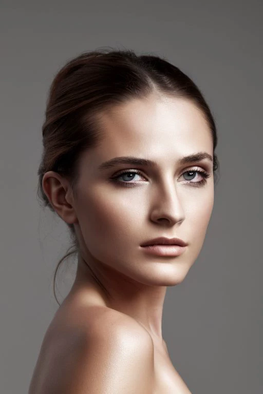full color portrait of woman, (nude:1.0), (oiled shiny skin:1.0), (face focus:1.0), close up, titled pose, titled angle,
masterpiece, best quality, sharp focus, highres 8k uhd, ultra-detailed, rim light, grey background,
<lora:Rachel_W:0.8>
