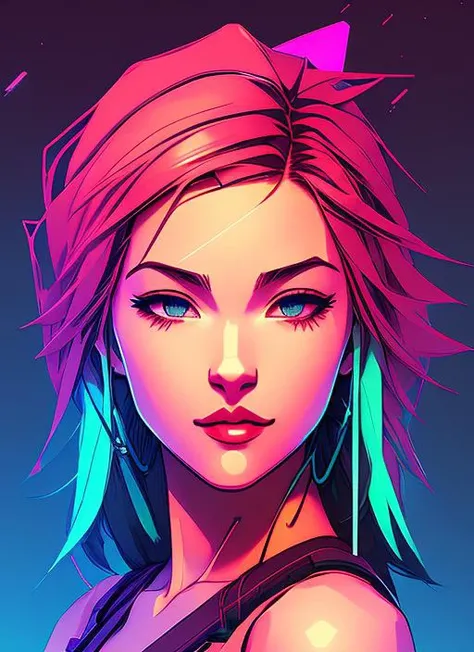 snthwve style, nvinkpunk Closeup face portrait of (((sks person))), smooth soft skin, big dreamy eyes, beautiful intricate colored hair, symmetrical, anime wide eyes, soft lighting, detailed face, by makoto shinkai, stanley artgerm lau, wlop, rossdraws, concept art, digital painting, looking into camera