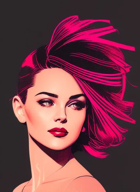(snthwve style:1), (nvinkpunk:0.7), Charlie Bowater realistic Lithography sketch portrait of a uninhibited beautiful woman, blonde hair, short hair, red lipstick, (mini black skirt:1.2), (Zettai ryoiki:1.2), (black thighhighs:1.3), (naked shoulders:1.4), (naked breasts:1.2), (seductive smiling:1.2), red lipstick, (sexy:1.3), sharp focus, natural lighting, dieselpunk, multi-colored ribbons, old paper texture, highly detailed