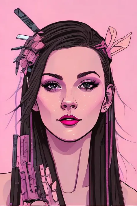 a nvinkpunk synthwve style of <lora:f1nn5ter_7256:0.9>, perfect face, natural skin, high quality, high resolution, very coherent, clear focus, well defined