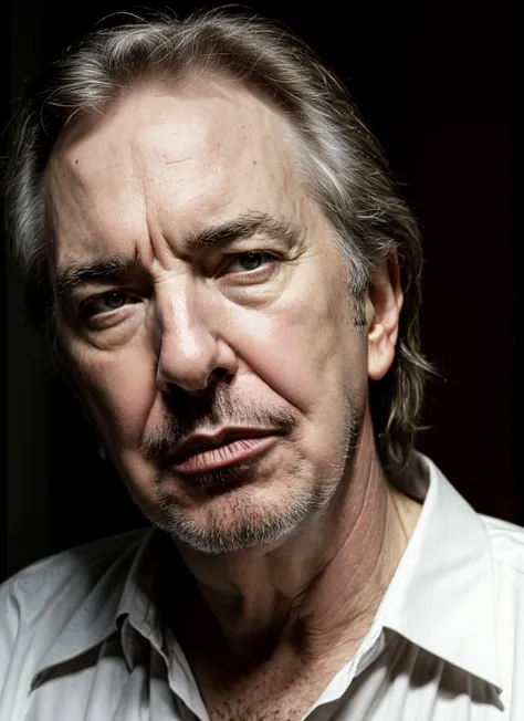 RAW photo of alanrickman-ti, natural lighting, 8k uhd, dslr, high quality, film grain, Fujifilm XT3, <lora:add_detail:0.7>, by Edward Weston christmas theme