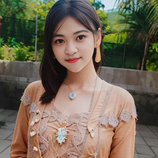 masterpiece, best quality,1girl, small breasts, short hair,bangs,brown eyes, smile, closed mouth, earrings, jewelry, looking at viewer, brown hair, realistic, white, blur background
<lora:balinese_v10:1>
<lora:arnilora:1>