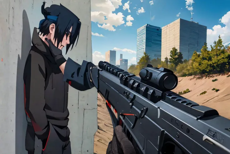 (masterpiece, best quality:1.2), IncrsChokeMeme, FPSThumbnail, ground vehicle, motor vehicle, building <lora:SasukeChokeEditsMeme:1> <lora:FPSThumbnail:0.8>
