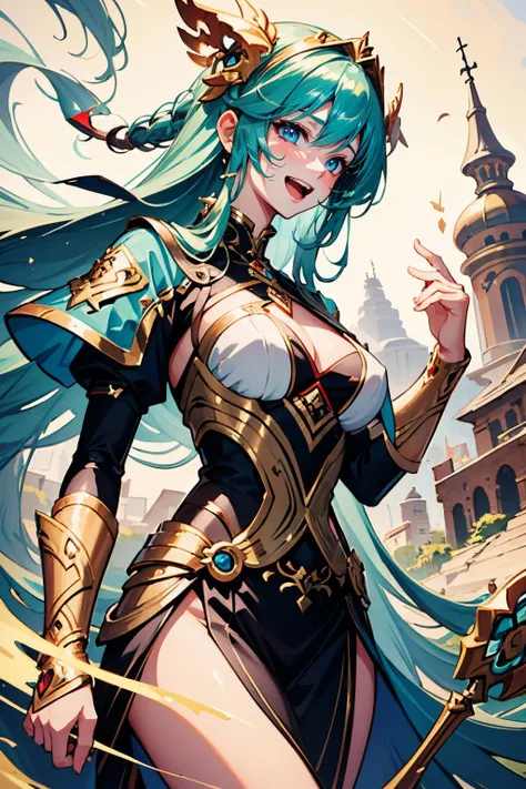 masterpiece, high quality, highres, novel illustration, <lora:Goddess[Hard]:0.5> Goddess, Goddess Style, Battle Goddess, Godlike Creature, Godlike, 1girl, laughing,  <lora:add_detail:1>