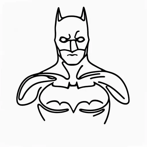 <lora:minimalistlinedrawing-tylertsanders:1.00>, minimalist, line drawing of batman