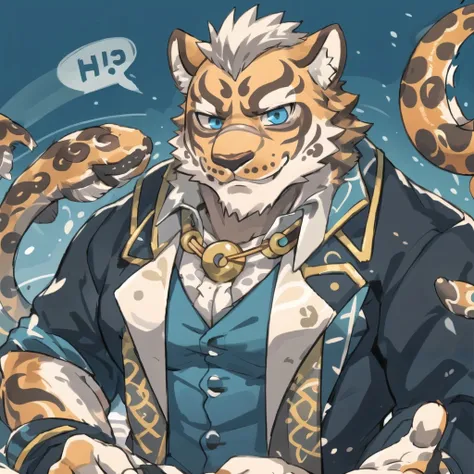 1boy,mature male,furry,<lora:LinHuV1.1-000020:0.7>,<lora:add_detail:-0.3>,disdain,suit,(tentacles:1.4),