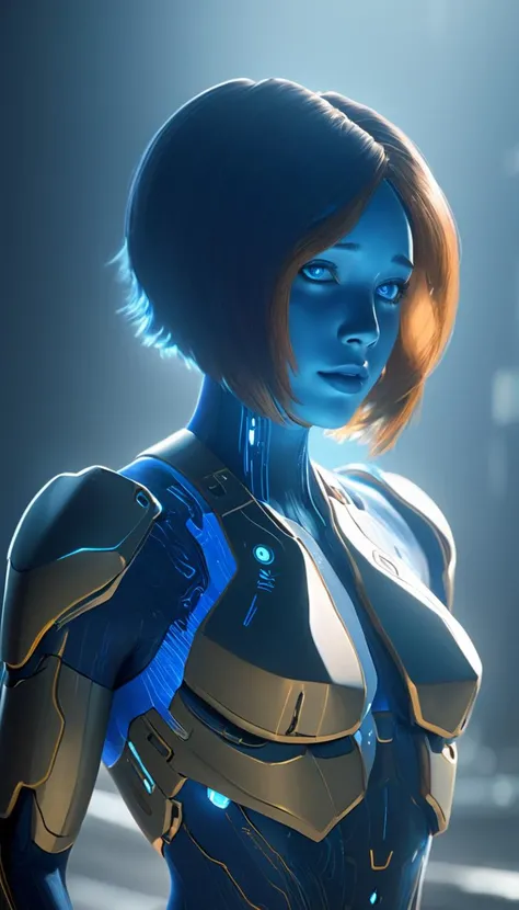 Cinematic scene, hero view, Cortana <lora:cortana_xl_v3:1>, action pose, detailed background, masterpiece, best quality, high quality, absurdres, Photorealistic, Hyperrealistic, Hyperdetailed, analog style, detailed skin, matte skin, soft lighting, subsurface scattering, realistic, heavy shadow, masterpiece, best quality, ultra realistic, 8k, golden ratio, Intricate, High Detail, film photography, soft focus
