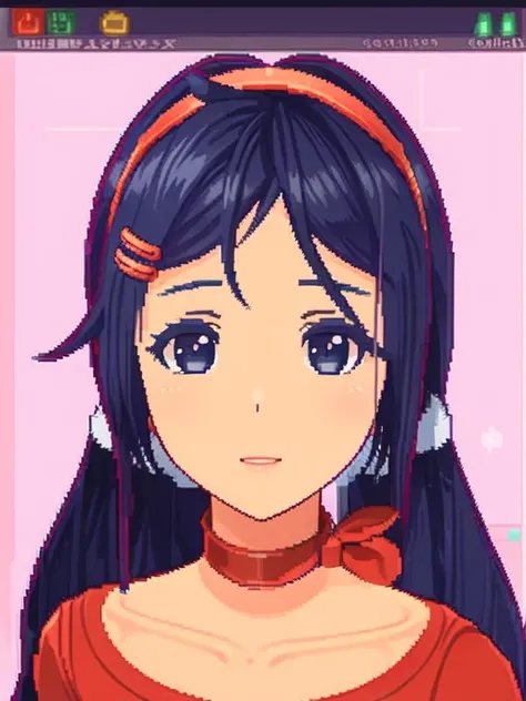 <lora:Mita_MiSide:0.8>, a woman, closeup, pixel art, 8bit, aliasing, contrast, complex stuff