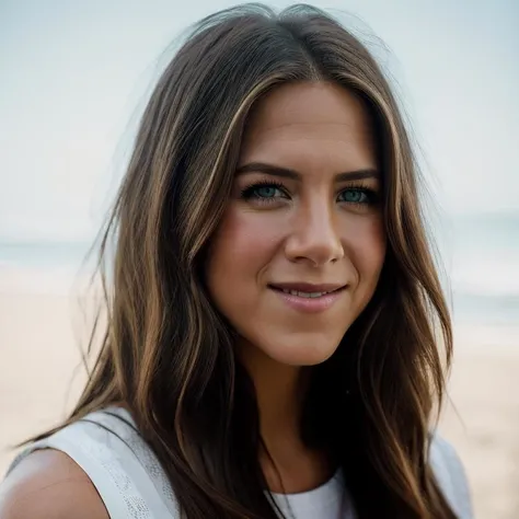 Realistic photo of a beautiful j3nn1f3r4-v2 woman, 1girl, solo, long hair, smile, blonde hair, simple background, white background, green eyes, lips, makeup, looking to the side, portrait, realistic, soft lighting, professional Photography, Photorealistic, detailed, RAW, analog, sharp focus, 8k, HD, DSLR, high quality, Fujifilm XT3, film grain, award winning, masterpiece<lora:j3nn1f3r4-v2:1.0>