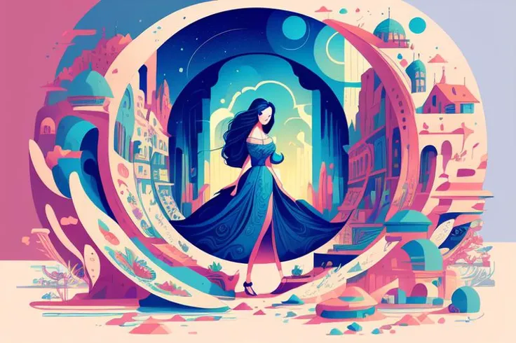 (Illustration:1.3) album cover <lora:flat illustration:1>,(by Artist Anna Dittman:1), (((masterpiece))), (((best quality))), ((ultra-detailed)),(detailed light),((an extremely delicate and beautiful)),