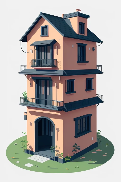 house, <lora:flatIllustration_flatIllustration:1>